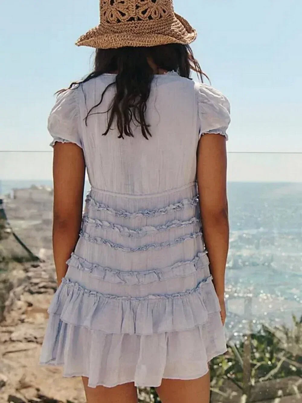 Free People Free-est Darcy Ruffle Babydoll Mini Dress